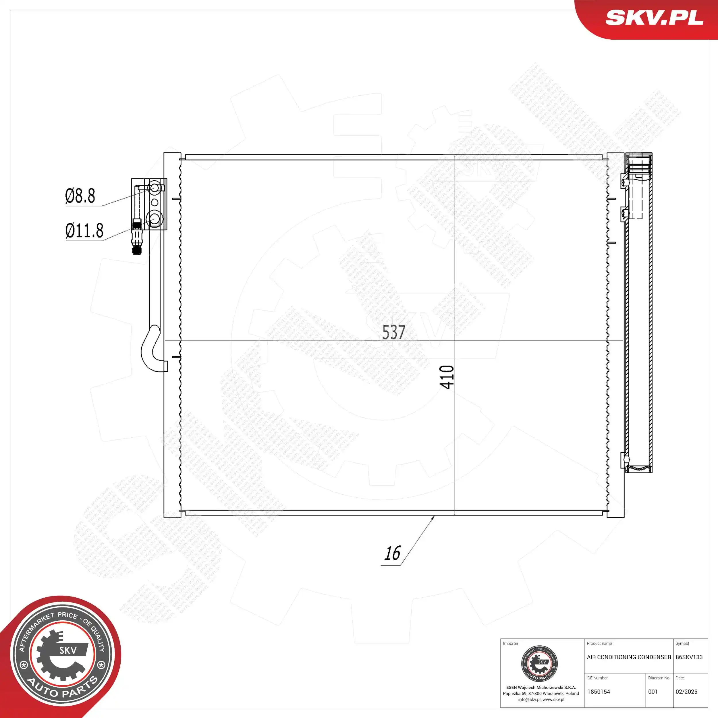 Condenser, air conditioning